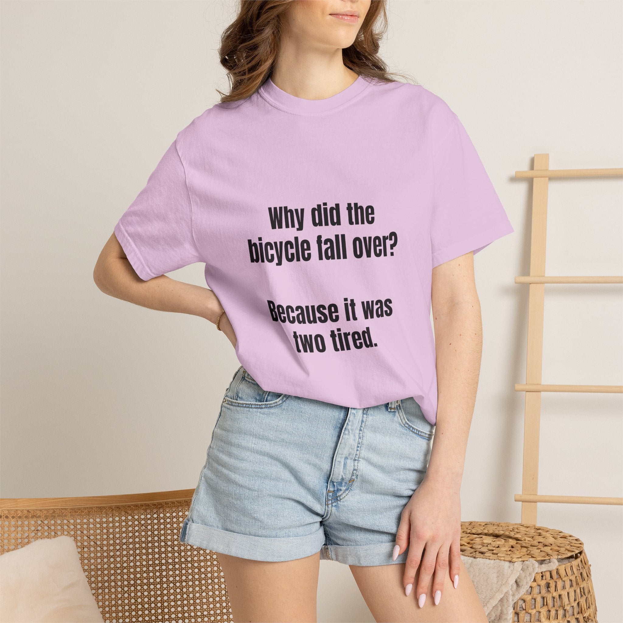 Two Tired Bicycle Joke T-Shirt