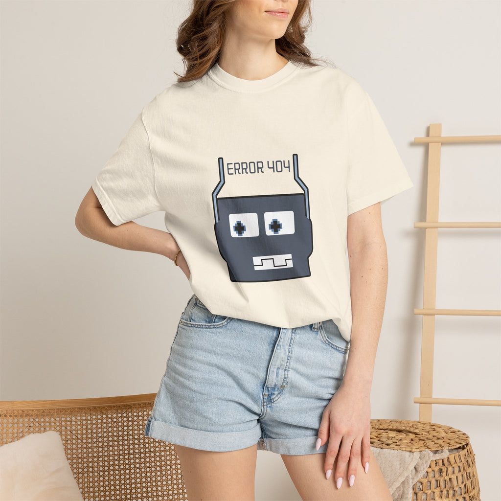 Error 404 Robot T-Shirt — Retro Tech Graphic Tee