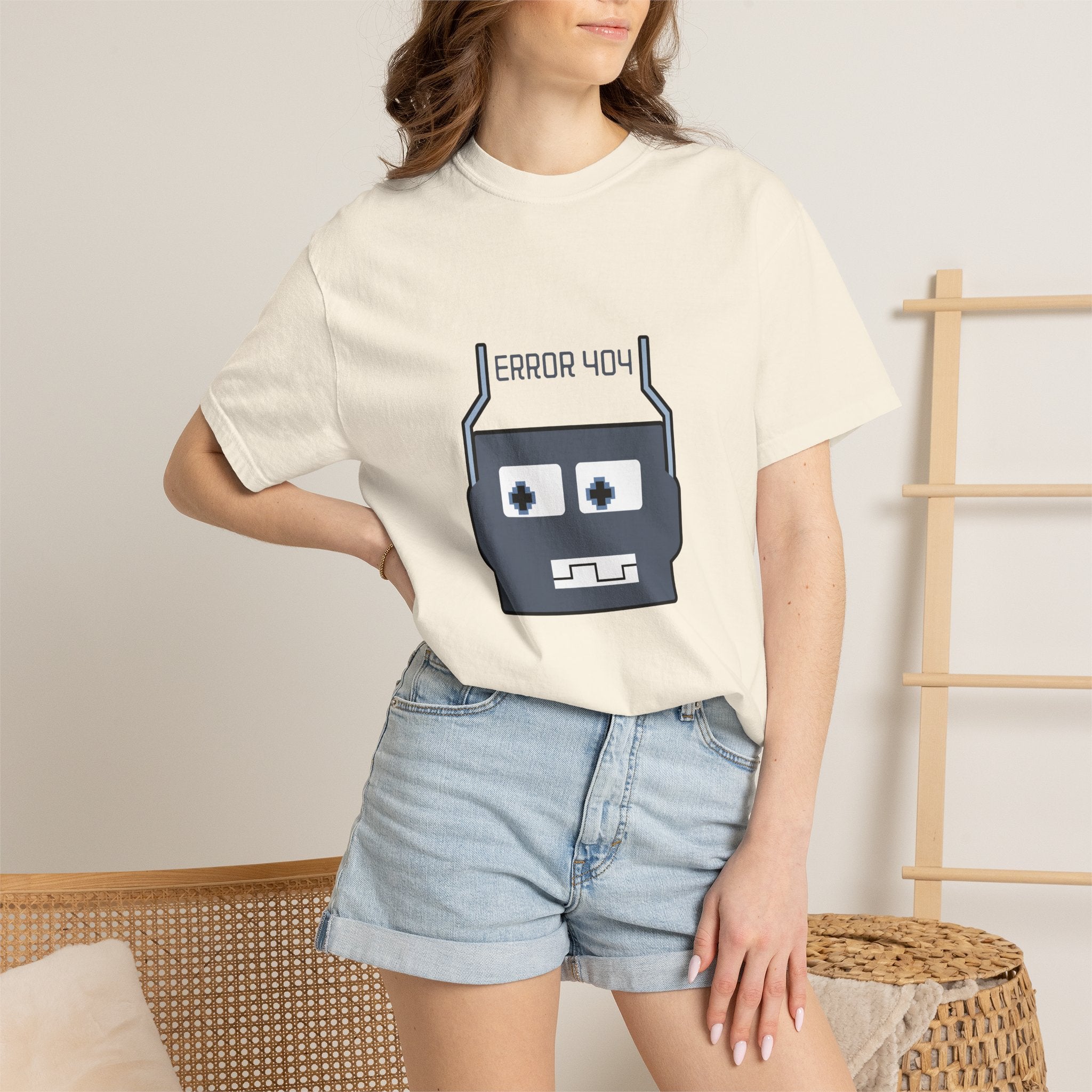 Error 404 Robot T-Shirt — Retro Tech Graphic Tee