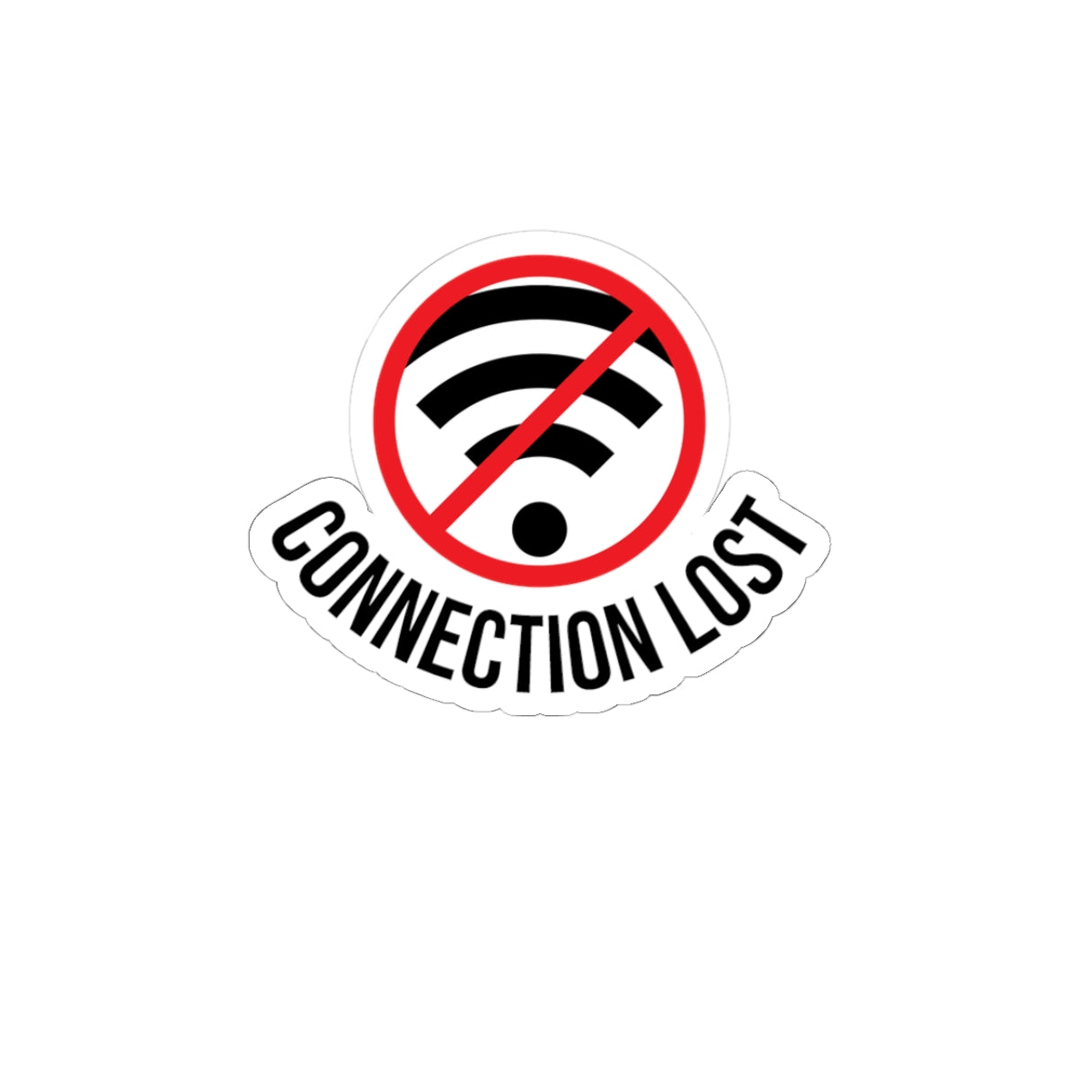 Connection Lost Sticker — No WiFi Laptop Decal