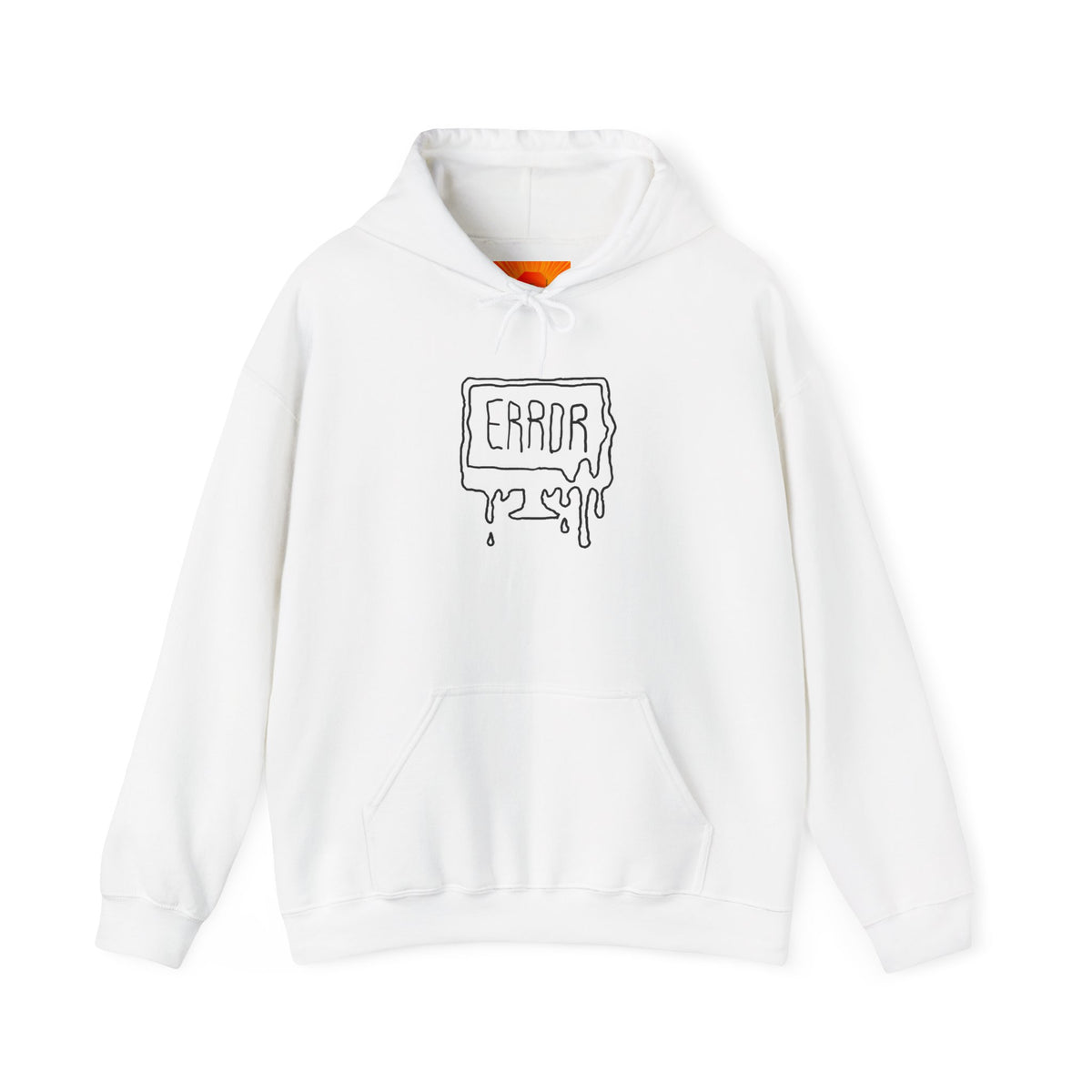 Error Drip Hoodie — Minimal Glitch Graphic Hooded Sweatshirt